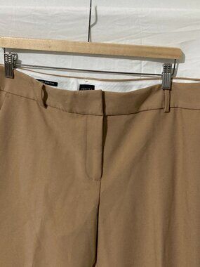 Talbots Women 16 Beige Straight Leg Mid Rise Work Pant Ankle Crop Hampshire Tan